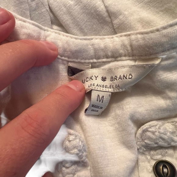 Lucky brand off white ivory tunic. Size medium - Picture 3 of 7